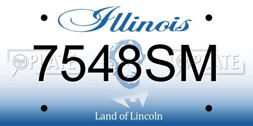 7548SM Illinois License Plate