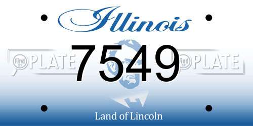 7549 Illinois License Plate