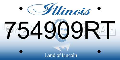 754909RT Illinois License Plate