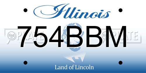 754BBM Illinois License Plate