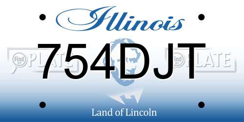754DJT Illinois License Plate