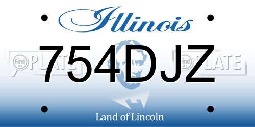 754DJZ Illinois License Plate