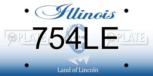 754LE Illinois License Plate