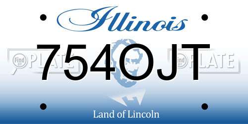 754OJT Illinois License Plate