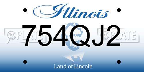 754QJ2 Illinois License Plate