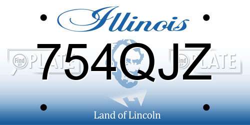 754QJZ Illinois License Plate