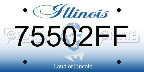 75502FF Illinois License Plate