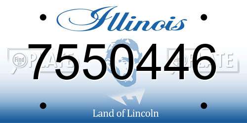 7550446 Illinois License Plate