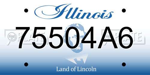 75504A6 Illinois License Plate