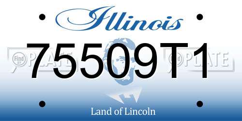 75509T1 Illinois License Plate