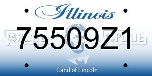 75509Z1 Illinois License Plate