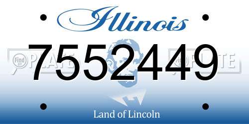 7552449 Illinois License Plate