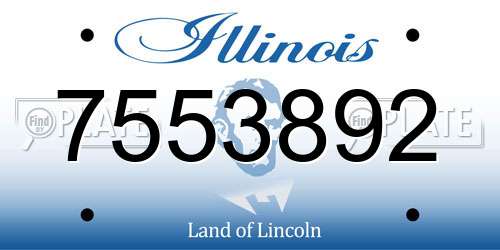 7553892 Illinois License Plate