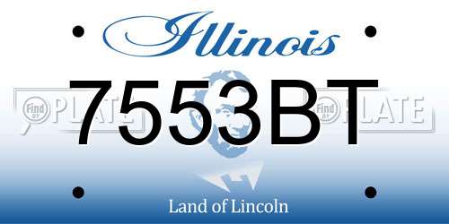 7553BT Illinois License Plate