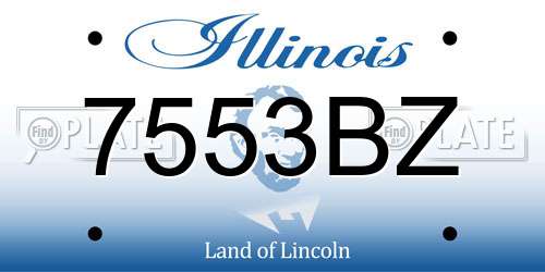 7553BZ Illinois License Plate
