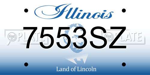 7553SZ Illinois License Plate