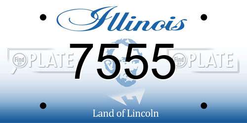 7555 Illinois License Plate