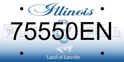 75550EN Illinois License Plate