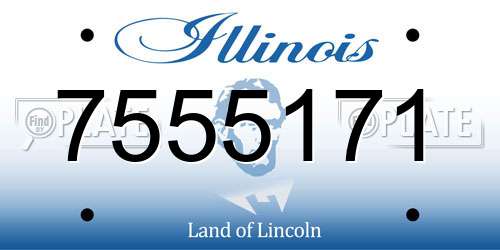 7555171 Illinois License Plate