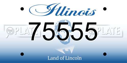 75555 Illinois License Plate