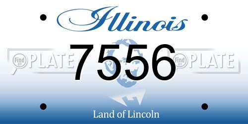 7556 Illinois License Plate