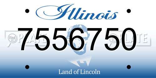 7556750 Illinois License Plate