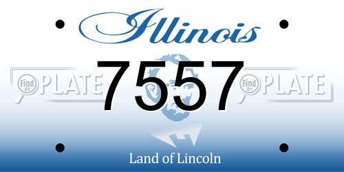 7557 Illinois License Plate
