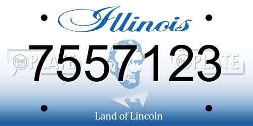 7557123 Illinois License Plate