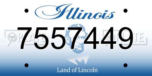 7557449 Illinois License Plate
