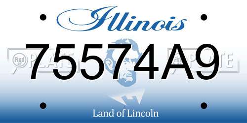 75574A9 Illinois License Plate