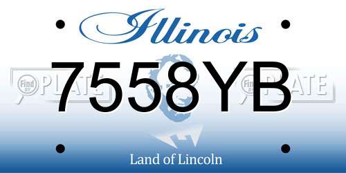7558YB Illinois License Plate