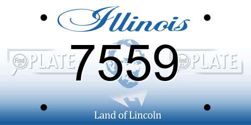 7559 Illinois License Plate
