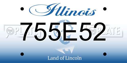755E52 Illinois License Plate