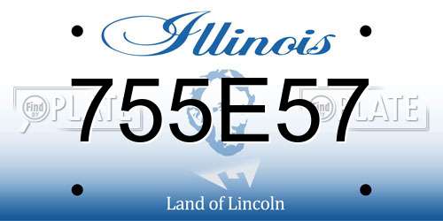 755E57 Illinois License Plate