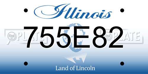 755E82 Illinois License Plate