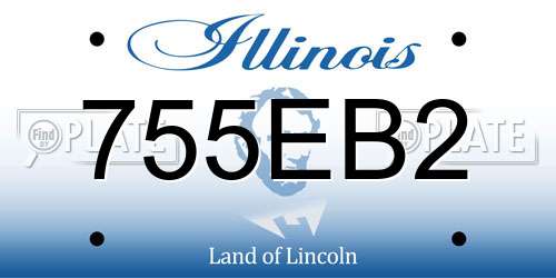 755EB2 Illinois License Plate