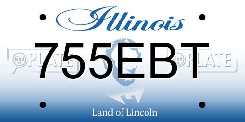 755EBT Illinois License Plate