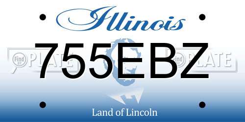 755EBZ Illinois License Plate