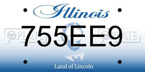 755EE9 Illinois License Plate