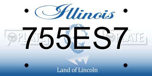 755ES7 Illinois License Plate