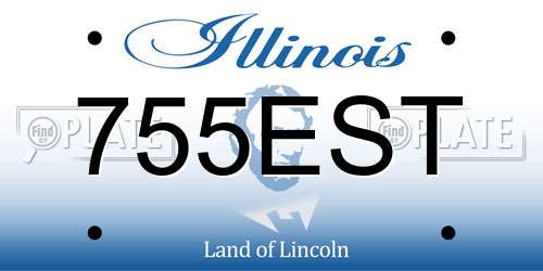 755EST Illinois License Plate