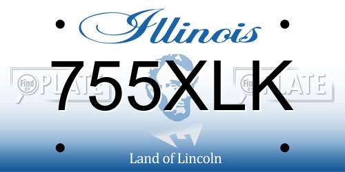 755XLK Illinois License Plate