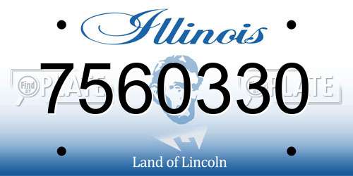 7560330 Illinois License Plate