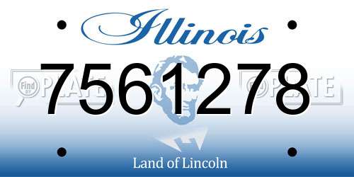 7561278 Illinois License Plate