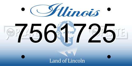 7561725 Illinois License Plate