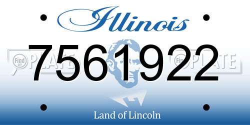 7561922 Illinois License Plate