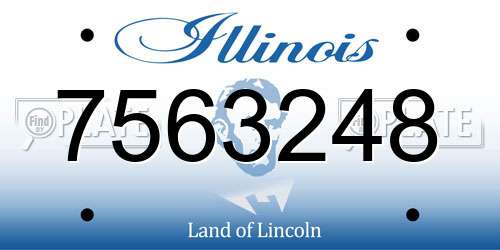 7563248 Illinois License Plate