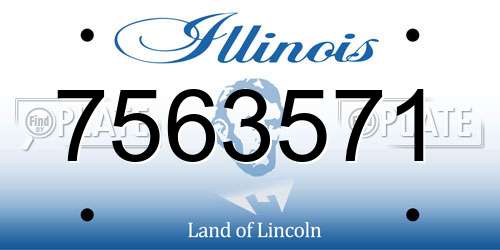 7563571 Illinois License Plate