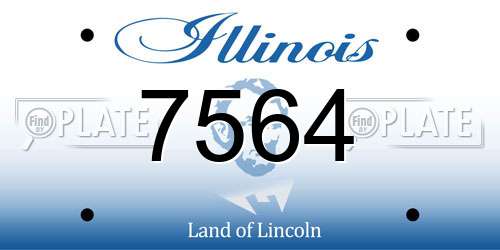 7564 Illinois License Plate