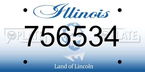 756534 Illinois License Plate